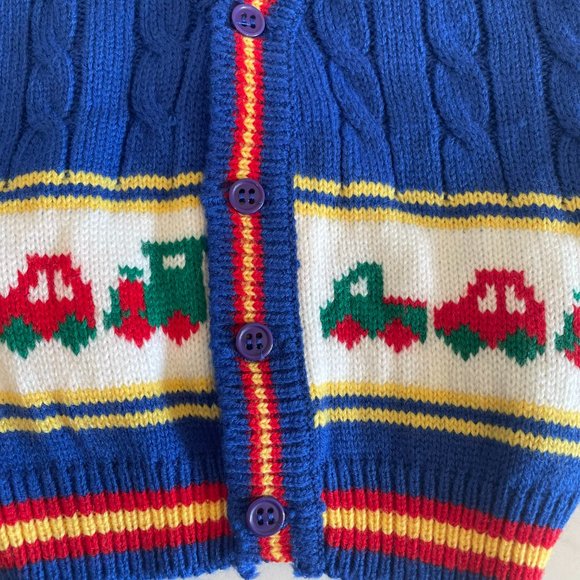 Blue Multi-Color Button Down Cardigan Sweater by Baby Superstore 12 Months NWOT - Picture 5 of 9